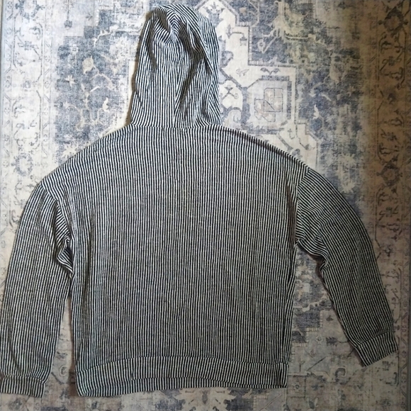 Caution to the Wind Striped Hoodie, Size Small - Picture 4 of 5